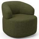 Ver imagem 2 de Poltrona Giratória Orgânica para Sala de Estar Living Helena L02 Linho Verde - Lyam Decor
