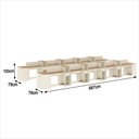 Ver imagem 6 de Estação de Trabalho 20 Lugares Office Smart 20 Mesas 16 Armários 4 Aparador - Off White e Cedro