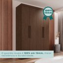 Ver imagem 6 de Guarda-Roupa Ubatuba Plus 4 Portas 3 Gavetas Marrom/New Canion