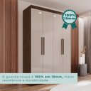 Ver imagem 6 de Guarda-Roupa Ubatuba Plus 4 Portas 3 Gavetas Marrom/New Canion/Off White