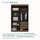 Ver imagem 5 de Guarda-Roupa Ubatuba Plus 4 Portas 3 Gavetas Marrom/New Canion/Off White