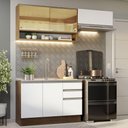 Ver imagem 1 de Armário de Cozinha Compacta 200cm Rustic/Branco Glamy Madesa 08