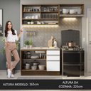 Ver imagem 7 de Armário de Cozinha Compacta 200cm Rustic/Branco Glamy Madesa 08