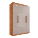 Ver imagem 3 de Guarda-Roupa Ubatuba Plus 4 Portas 3 Gavetas Marrom/Cinamomo/Off White