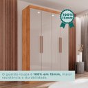 Ver imagem 6 de Guarda-Roupa Ubatuba Plus 4 Portas 3 Gavetas Marrom/Cinamomo/Off White