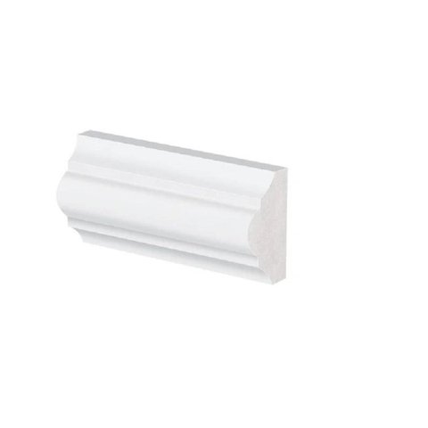 Kit 24m Linear Rodameio de Poliestireno Frisado 3,5CMX2,40m Branco Casa Grassi