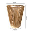 Ver imagem 2 de Luminaria de Mesa Flores 18cm Fibra Ratan Gmh