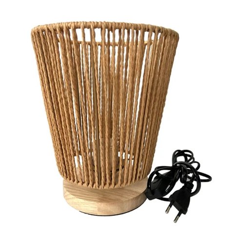 Luminaria de Mesa Flores 18cm Fibra Ratan Gmh