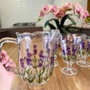 Ver imagem 5 de Jarra com 6 Taças de Cristal de Chumbo 1,3l/240ml | Lyor