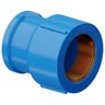 Luva Soldável Bucha de Latão Roscável Pvc Azul para Canos Tubos Águas Fria 1/2” Polegada 20mm - 1