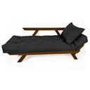 Ver imagem 2 de Sofá Japão Futon Acquablock Madeira Cor Imbuia D33 - Preto