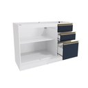 Ver imagem 4 de Balcão de Pia Celeste Kappesberg 100% Mdf 2 Portas 3 Gavetas Branco/azul 120cm