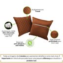 Ver imagem 4 de Kit 2 Almofadas Tressê 50x50cm e 40x40cm Veludo Terracota - Nexta Casa