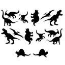 Ver imagem 1 de Adesivo Dinossauro Parede Quarto Decoração 28 Unidades Quarto Infantil:preto