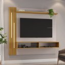 Ver imagem 2 de Painel Agrado para TV de até 65" com Luminárias LED e Nicho:Nature/Off