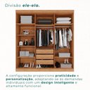 Ver imagem 5 de Guarda-Roupa Ubatuba Plus 6 Portas 3 Gavetas Marrom/Cinamomo