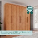 Ver imagem 6 de Guarda-Roupa Ubatuba Plus 6 Portas 3 Gavetas Marrom/Cinamomo
