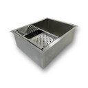 Ver imagem 1 de Pia Cuba Quadrada De Inox Para Cozinha 60X40 Gourmet Luxo com escorredor AJB STORE Cuba 50x40 c/ can