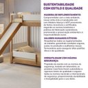 Ver mais imagens de Beliche Montessoriana com Escorregador e Duas Proteções Aria Casatema MadeiraOriginals Marrom/Nogueira/Branco