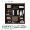 Ver imagem 5 de Guarda-Roupa Ubatuba Plus 6 Portas 3 Gavetas Marrom/New Canion