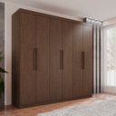 Ver imagem 1 de Guarda-Roupa Ubatuba Plus 6 Portas 3 Gavetas Marrom/New Canion