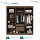 Ver imagem 2 de Guarda-Roupa Ubatuba Plus 6 Portas 3 Gavetas Marrom/New Canion