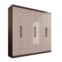 Ver imagem 3 de Guarda-Roupa Ubatuba Plus 6 Portas 3 Gavetas Marrom/New Canion/Off White
