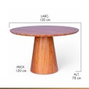 Ver imagem 4 de Mesa de Jantar Redonda para 4 Lugares 120cm Liz Base Cone Amadeirado CCS