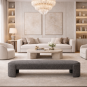 Ver imagem 1 de Recamier Luxo Decorativo Puff Fly 193cm Cama King Estofados:cinza Escuro