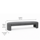 Ver imagem 4 de Recamier Luxo Decorativo Puff Fly 193cm Cama King Estofados:cinza Escuro