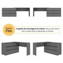 Ver imagem 6 de Escrivaninha em L 120cm com 6 Gavetas Multimóveis Mp6030 Grafite