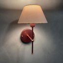 Ver imagem 2 de Kit 2 Arandelas de Parede Clássica Rose Gold Interruptor Cúpula Bege Ref 16 e Lâmpada Branco Quente