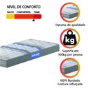 Ver imagem 3 de Colchão Solteiro Probel Espuma D33 Guarda Costas Sleep 88x188x14cm Branco / Cinza Probel