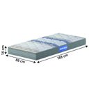 Ver imagem 2 de Colchão Solteiro Probel Espuma D33 Guarda Costas Sleep 88x188x14cm Branco / Cinza Probel