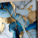 Ver imagem 3 de Quadro Decorativo Azul Marmore Modernos Elegantes para Sala de Estar Grande