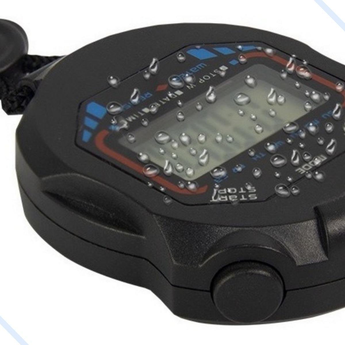 Cronômetro Digital À Prova D'água | Resistente | Preto - 2