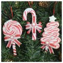 Ver imagem 1 de Kit 6 Enfeites Pendentes Rosa para Árvore de Natal