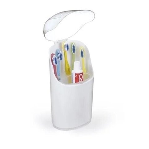 Porta Escovas de Dente e Pasta Arthi 1535 com Tampa Movél