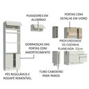 Ver imagem 4 de Cozinha Completa Madesa Jade com Armário e Balcão (sem Tampo e Pia) - Branco/Branco/Crema