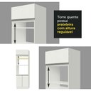 Ver mais imagens de Cozinha Completa Madesa Jade com Armário e Balcão (sem Tampo e Pia) - Branco/Branco/Crema