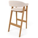 Ver mais imagens de Kit 02 Banquetas Alta Bar Cozinha Sala de Jantar Bar Nadja L02 Suede Bege - Lyam Decor