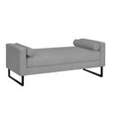 Ver imagem 1 de Recamier Berlim Base Metal 1,20m Linho Cinza - Inova Decorações