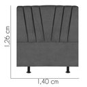 Ver imagem 3 de Cabeceira Estofada Bélgica 140cm Casal Para Cama Box Quarto Linho Cinza - Gat Magazine