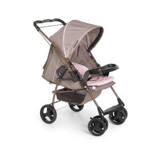 Carrinho de Bebê Milano Rev Ii Cappucino Rosa Galzerano