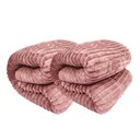 Ver imagem 1 de Kit 2 Manta Cobertor Casal Luster Canelada 180x220cm Antialérgico Super Macio Premium Rose
