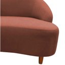 Ver mais imagens de Namoradeira Sofá Feijão Cancún 130cm Orgânica Bouclé Terracota