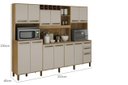 Ver imagem 4 de Armario Agata 13 Portas 2 Gavetas 5 Nichos Valdemoveis Cinamomo/off White