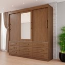 Ver imagem 1 de Guarda Roupa Olinda Plus com Espelho 3 Portas 9 Gavetas