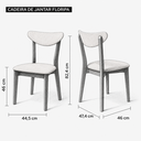 Ver mais imagens de Cadeira de Jantar Madeira Maciça Floripa Estofada Premium Ergonomica Confortável Di Franco