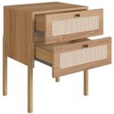 Ver imagem 4 de Mesa de Cabeceira Oslo 2 Gavetas Hanover/Roble